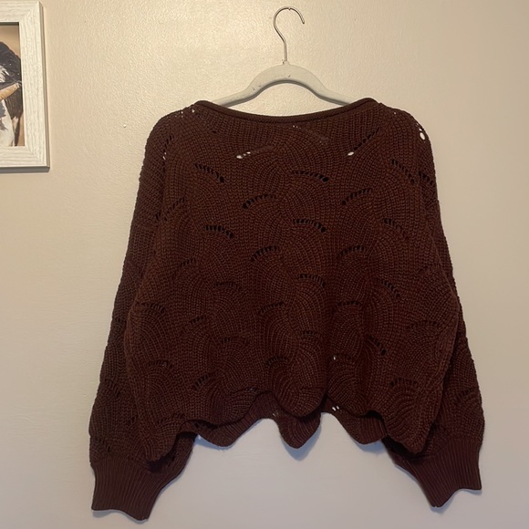 Lulus Moonglow Burgundy Loose Knit Sweater - Picture 9 of 12